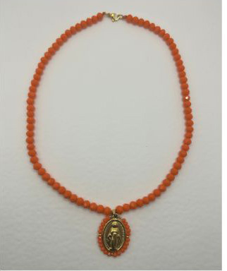 Gargantilla cristal facetado Milagrosa Dorado/Naranja