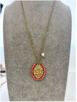 Collar con medalla ángel de la guarda  Cotral/Dorado