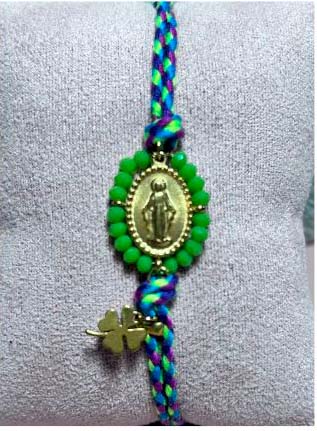Pulsera de cordón  con Milagrosa