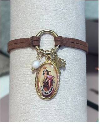 Pulsera piel Santo