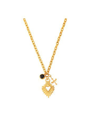 Collar Sagrado Corazón con Cruz