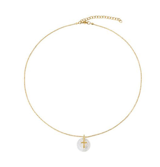 Collar de San Benito de nácar con Cruz