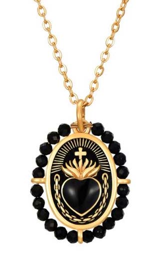 Collar Sagrado Corazón negro